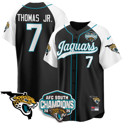 JAX AFC South Division Champions Vapor Limited Baseball Jersey - All Stitched