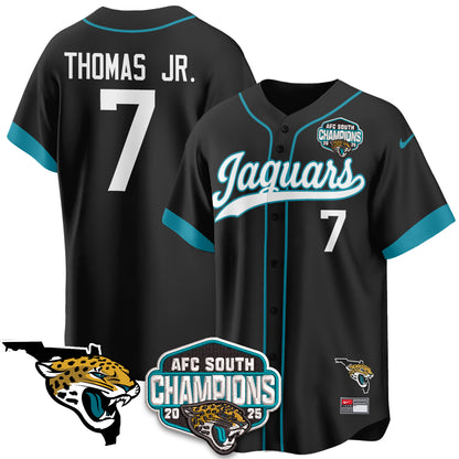 JAX AFC South Division Champions Vapor Limited Baseball Jersey - All Stitched