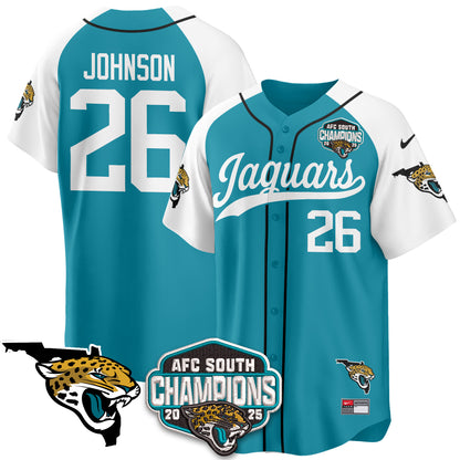 JAX AFC South Division Champions Vapor Limited Baseball Jersey - All Stitched