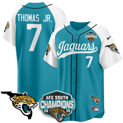 JAX AFC South Division Champions Vapor Limited Baseball Jersey - All Stitched