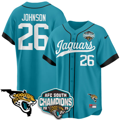 JAX AFC South Division Champions Vapor Limited Baseball Jersey - All Stitched