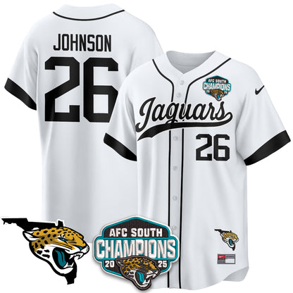 JAX AFC South Division Champions Vapor Limited Baseball Jersey - All Stitched