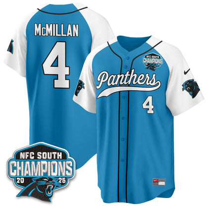 Carolina Panthers NFC South Division Champions Vapor Limited Baseball Jersey - All Stitched