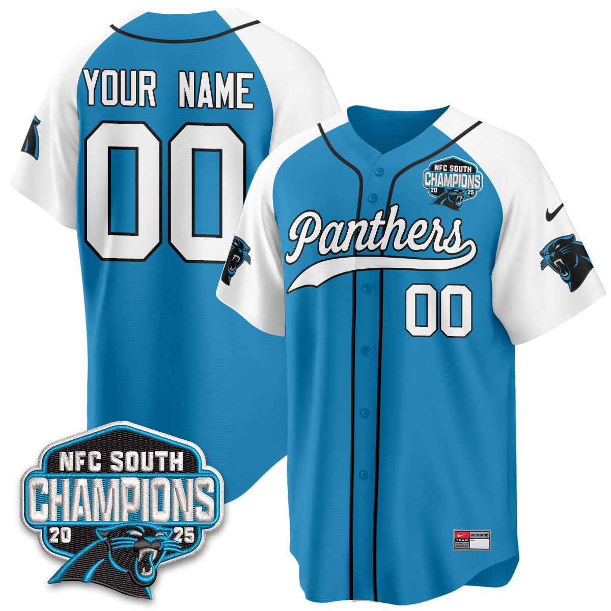 CustomCAR NFC South Division Champions Vapor Limited Baseball Jersey - All Stitched