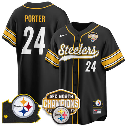 PIT AFC North Division Champions Vapor Limited Baseball Jersey - All Stitched