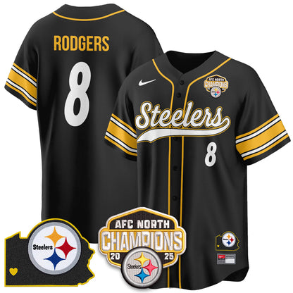 PIT AFC North Division Champions Vapor Limited Baseball Jersey - All Stitched