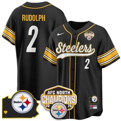 PIT AFC North Division Champions Vapor Limited Baseball Jersey - All Stitched