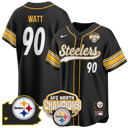 PIT AFC North Division Champions Vapor Limited Baseball Jersey - All Stitched