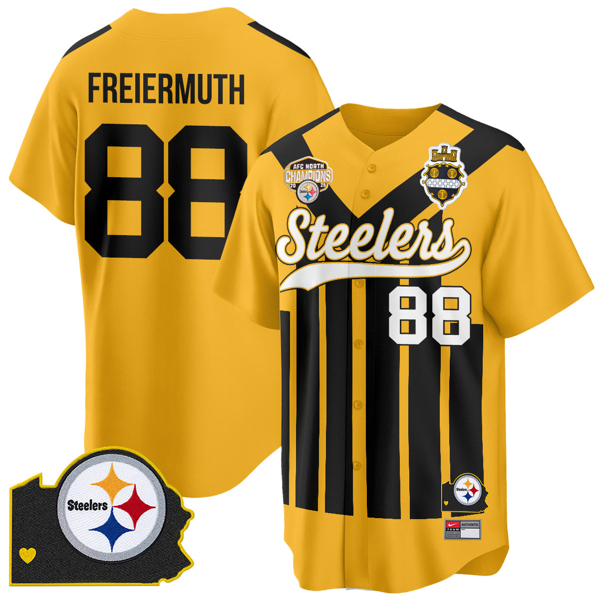 PIT AFC North Division Champions Vapor Limited Baseball Jersey - All Stitched