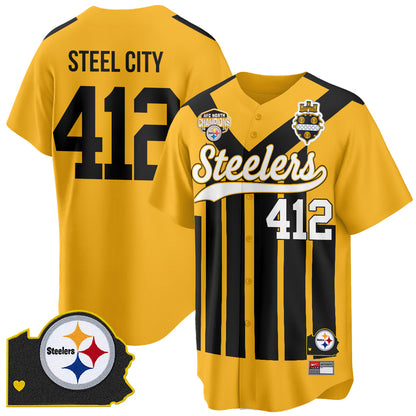 PIT AFC North Division Champions Vapor Limited Baseball Jersey - All Stitched
