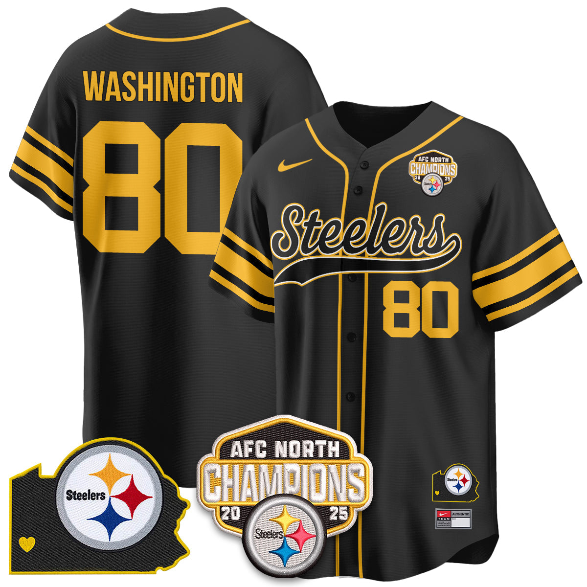 PIT AFC North Division Champions Vapor Limited Baseball Jersey - All Stitched