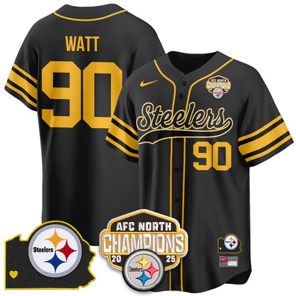 PIT AFC North Division Champions Vapor Limited Baseball Jersey - All Stitched