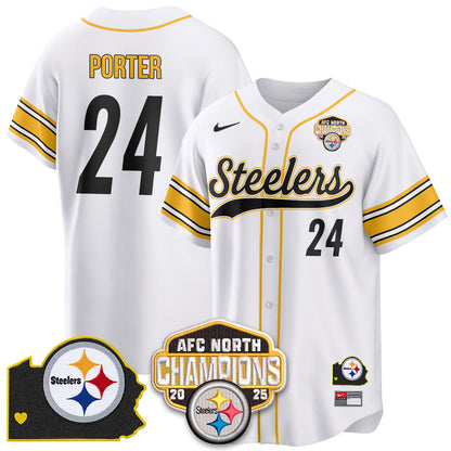 PIT AFC North Division Champions Vapor Limited Baseball Jersey - All Stitched