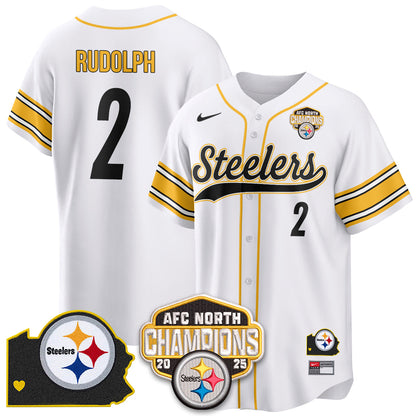 PIT AFC North Division Champions Vapor Limited Baseball Jersey - All Stitched