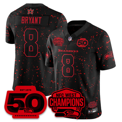 Seattle Seahawks Stranger Things NFC West Division Champions Vapor Limited Jersey - All Stitched