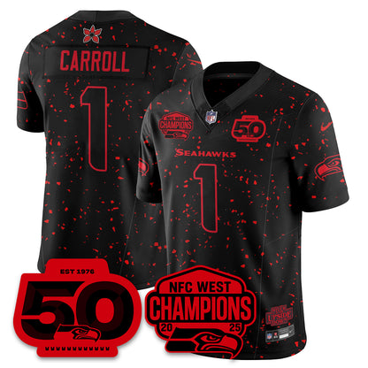 Seattle Seahawks Stranger Things NFC West Division Champions Vapor Limited Jersey - All Stitched