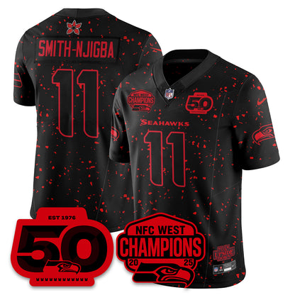 Seattle Seahawks Stranger Things NFC West Division Champions Vapor Limited Jersey - All Stitched