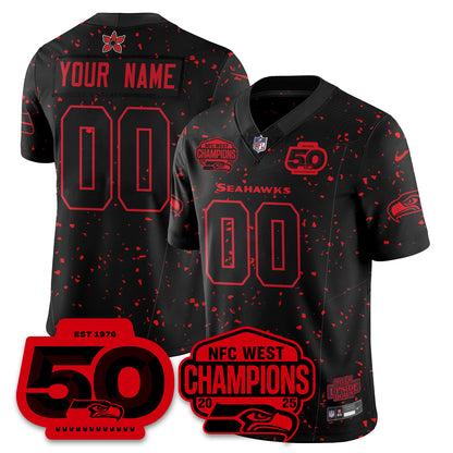 Seattle Seahawks Stranger Things NFC West Division Champions Vapor Limited Jersey - All Stitched