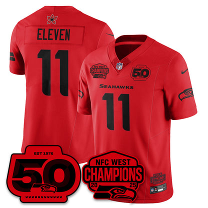 Seattle Seahawks Stranger Things NFC West Division Champions Vapor Limited Jersey - All Stitched