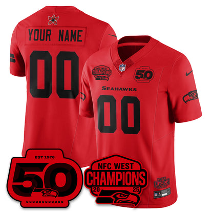 Seattle Seahawks Stranger Things NFC West Division Champions Vapor Limited Jersey - All Stitched