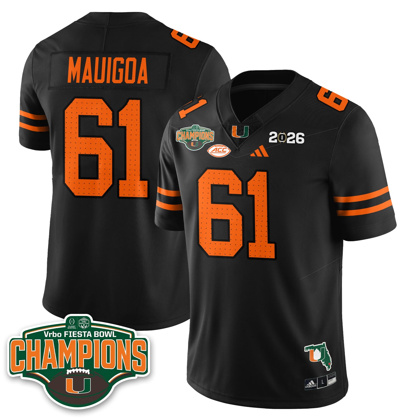 MIA Football Vapor Limited Jersey V2 - Fiesta Bowl Champions - All Stitched