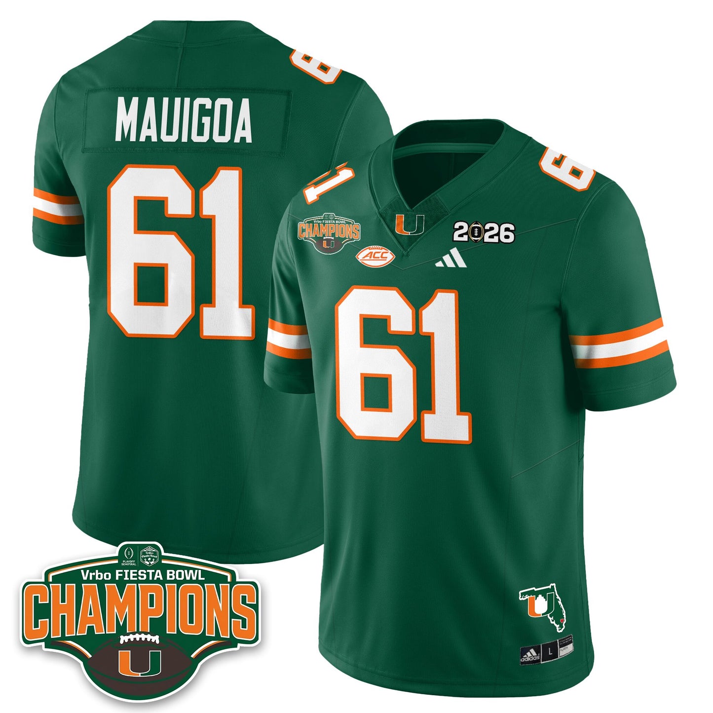 MIA Football Vapor Limited Jersey V2 - Fiesta Bowl Champions - All Stitched