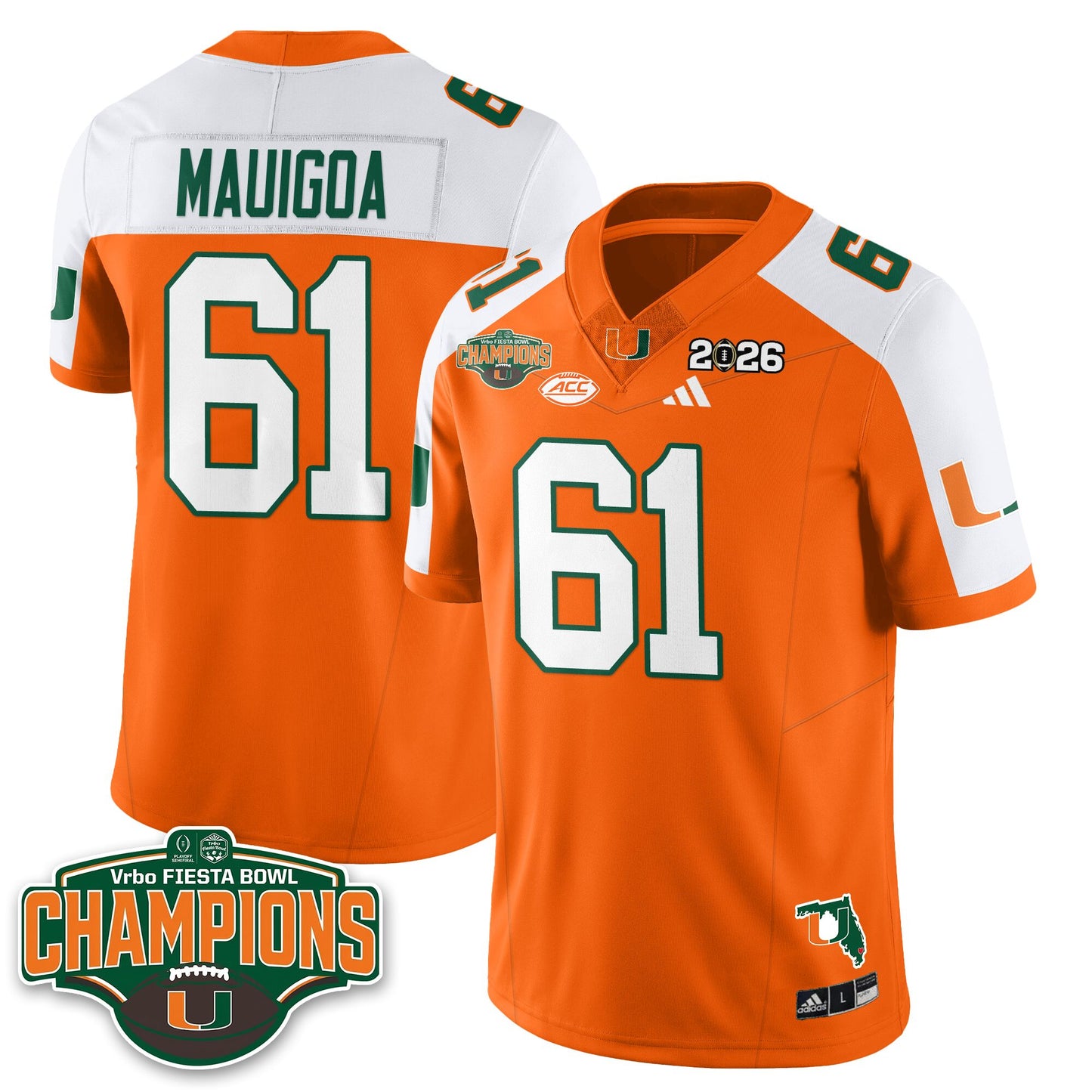 MIA Football Vapor Limited Jersey V2 - Fiesta Bowl Champions - All Stitched