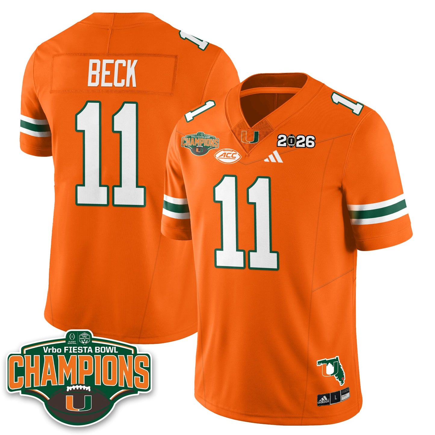MIA Football Vapor Limited Jersey V2 - Fiesta Bowl Champions - All Stitched