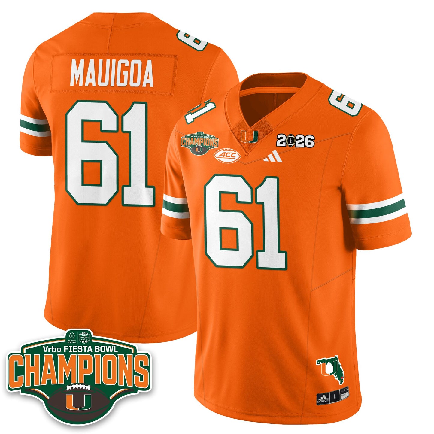 MIA Football Vapor Limited Jersey V2 - Fiesta Bowl Champions - All Stitched