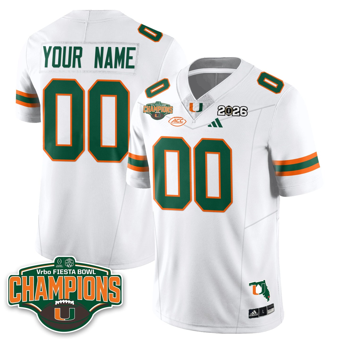 MIA Football Vapor Limited Custom Jersey V2 - Fiesta Bowl Champions - All Stitched