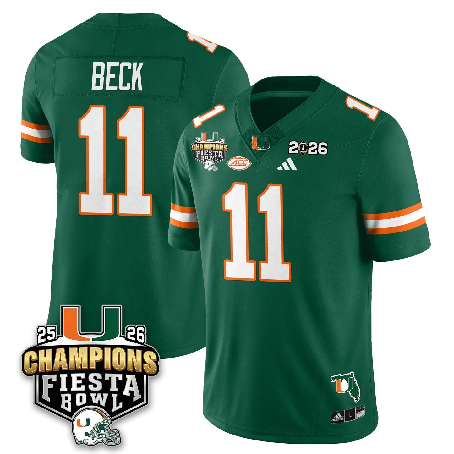 MIA Football Vapor Limited Jersey V3 - Fiesta Bowl Champions - All Stitched