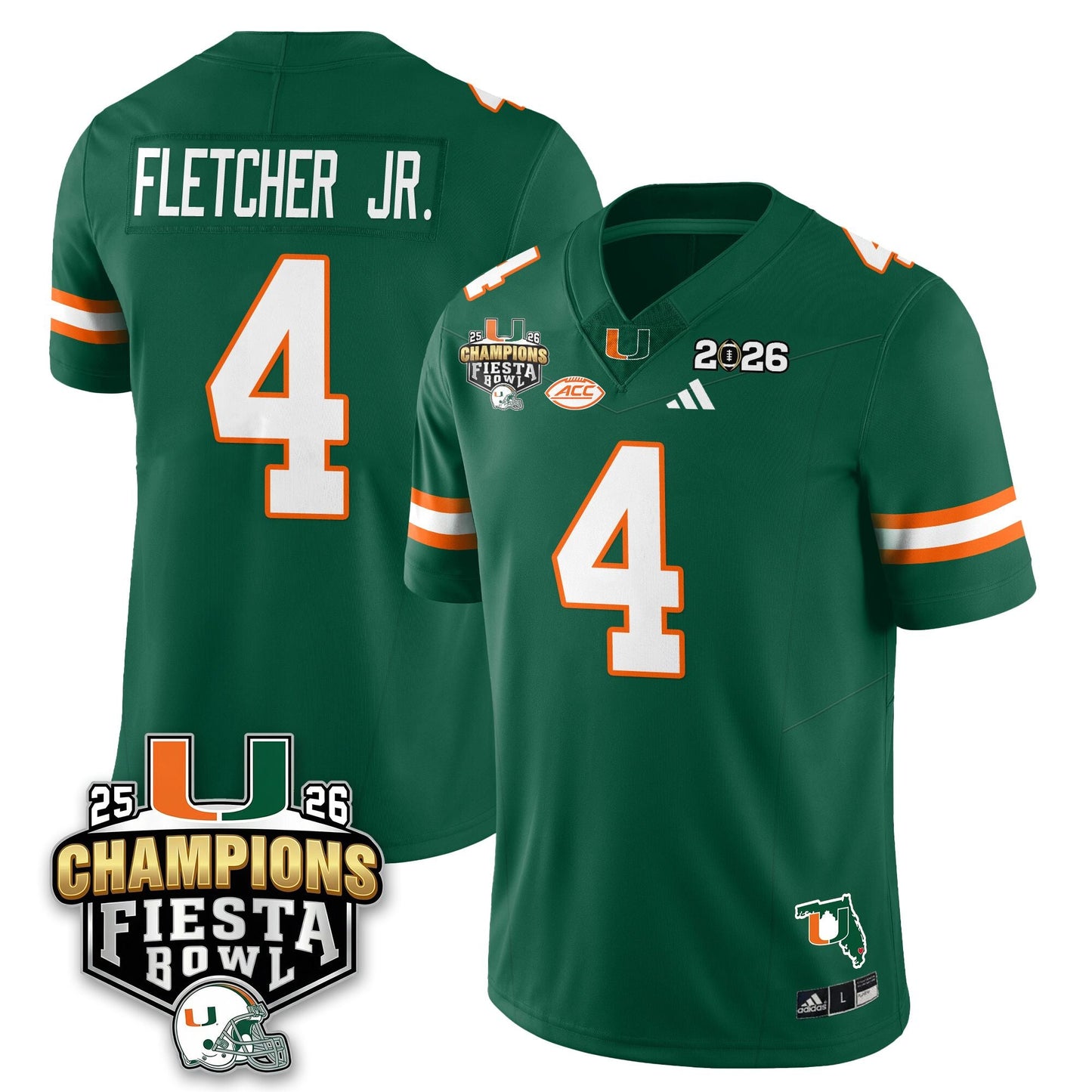 MIA Football Vapor Limited Jersey V3 - Fiesta Bowl Champions - All Stitched