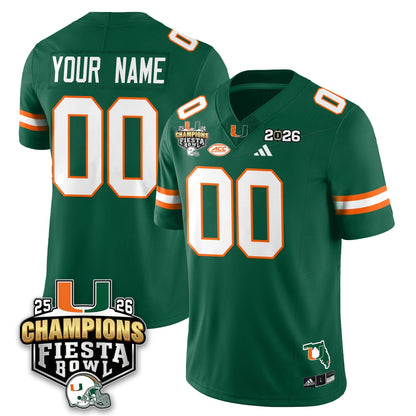 Custom MIA Football Vapor Limited Jersey V3 - Fiesta Bowl Champions - All Stitched