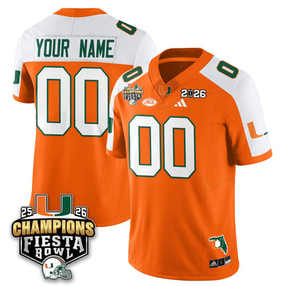 Custom MIA Football Vapor Limited Jersey V3 - Fiesta Bowl Champions - All Stitched