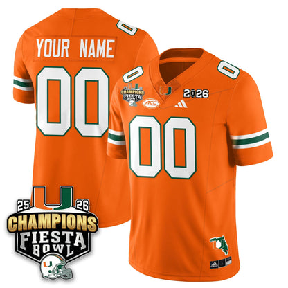 Custom MIA Football Vapor Limited Jersey V3 - Fiesta Bowl Champions - All Stitched