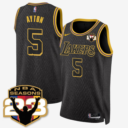 LAL “23” Patch To Celebrate Record-Setting Season Jersey - All Stitched