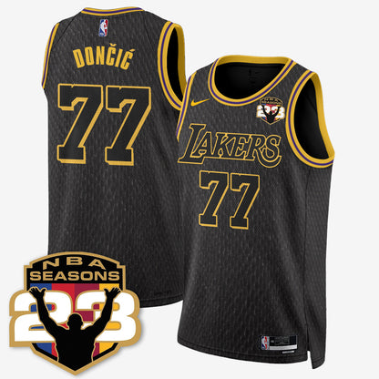 LAL “23” Patch To Celebrate Record-Setting Season Jersey - All Stitched