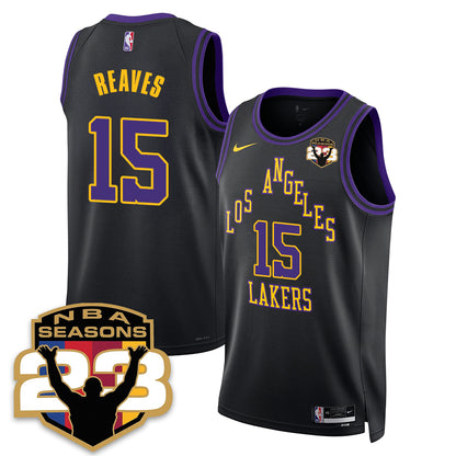 LAL “23” Patch To Celebrate Record-Setting Season Jersey - All Stitched