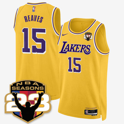 LAL “23” Patch To Celebrate Record-Setting Season Jersey - All Stitched
