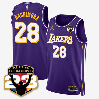LAL “23” Patch To Celebrate Record-Setting Season Jersey - All Stitched