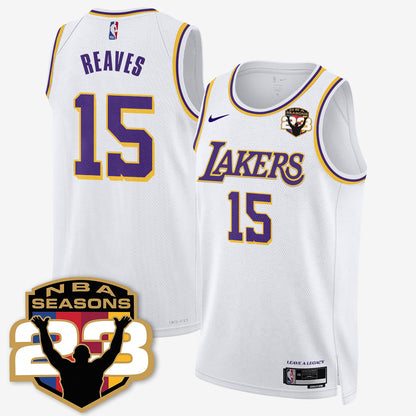 LAL “23” Patch To Celebrate Record-Setting Season Jersey - All Stitched
