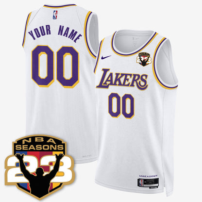 LAL “23” Patch To Celebrate Record-Setting Season Custom Jersey - All Stitched