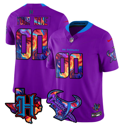 HOU Special Vapor Limited Custom Jersey - All Stitched