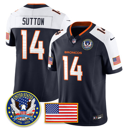 DEN "United States 250th Anniversary Patch" Vapor Limited Jersey - All Stitched