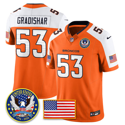 DEN "United States 250th Anniversary Patch" Vapor Limited Jersey - All Stitched