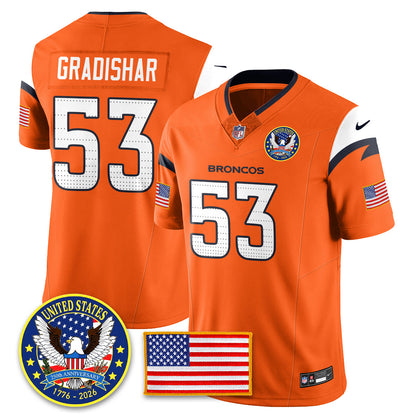 DEN "United States 250th Anniversary Patch" Vapor Limited Jersey - All Stitched