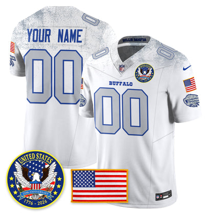 BUF "United States 250th Anniversary Patch" Vapor Limited Jersey - All Stitched