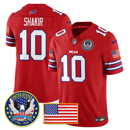 BUF "United States 250th Anniversary Patch" Vapor Limited Jersey - All Stitched