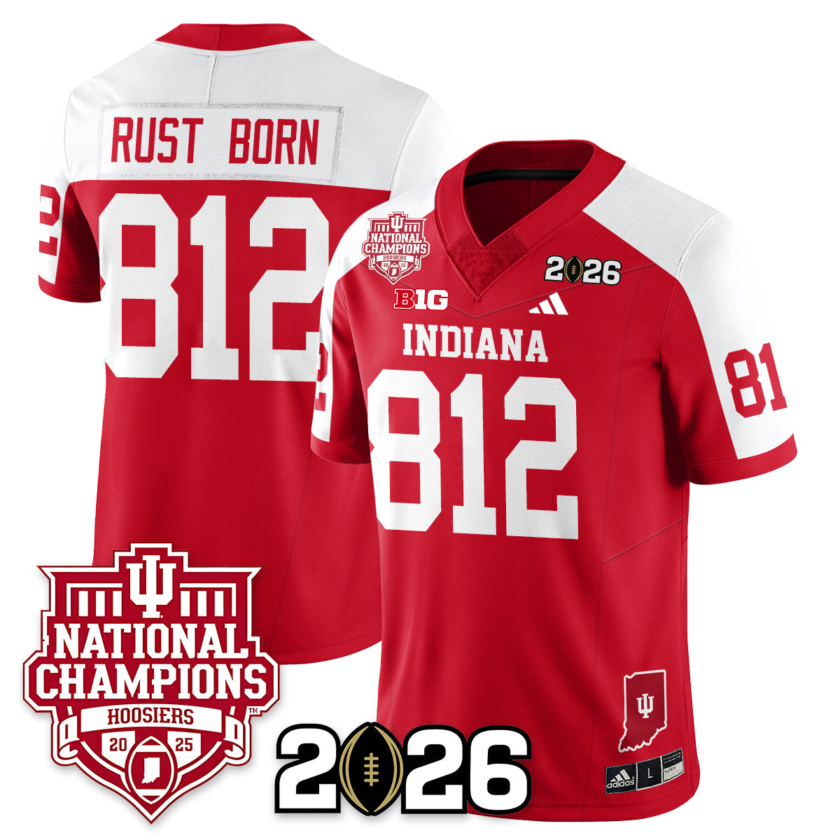 Indiana Hoosiers Vapor Limited Football Jersey - 2025 National Champions - All Stitched