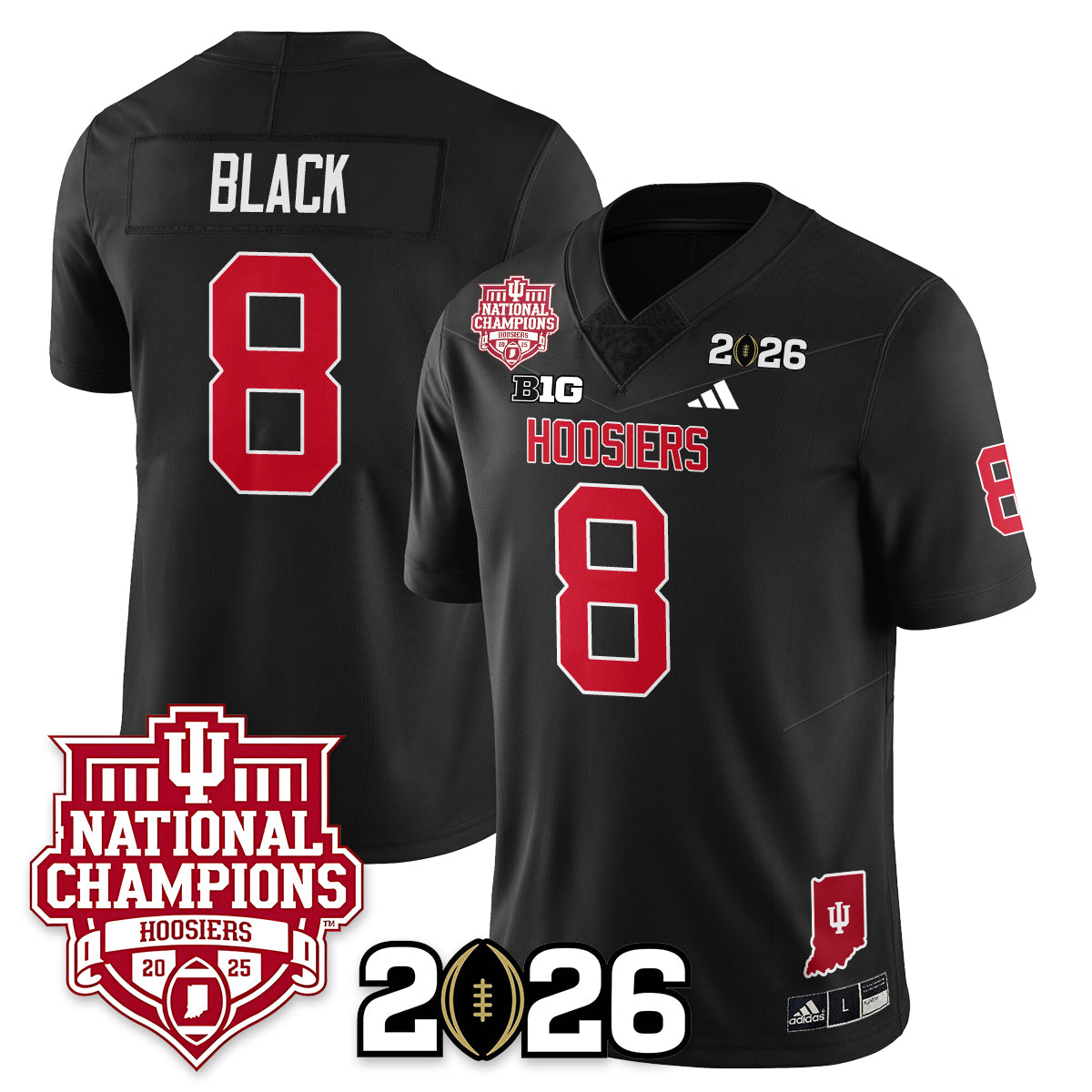 Indiana Hoosiers Vapor Limited Football Jersey - 2025 National Champions - All Stitched